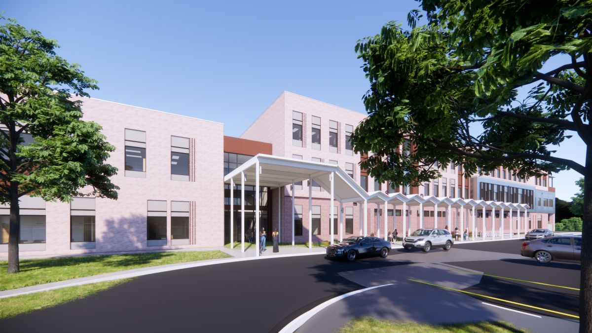 Front Entrance of the Future Sadler Means Campus